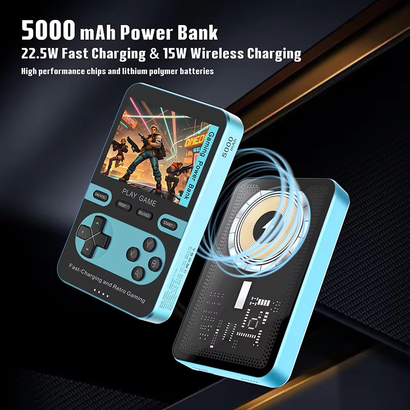 새로운 5000mah 자기 무선 충전기 보조베터리 iP - Gaming Console Power Bank 리뷰 및 가격