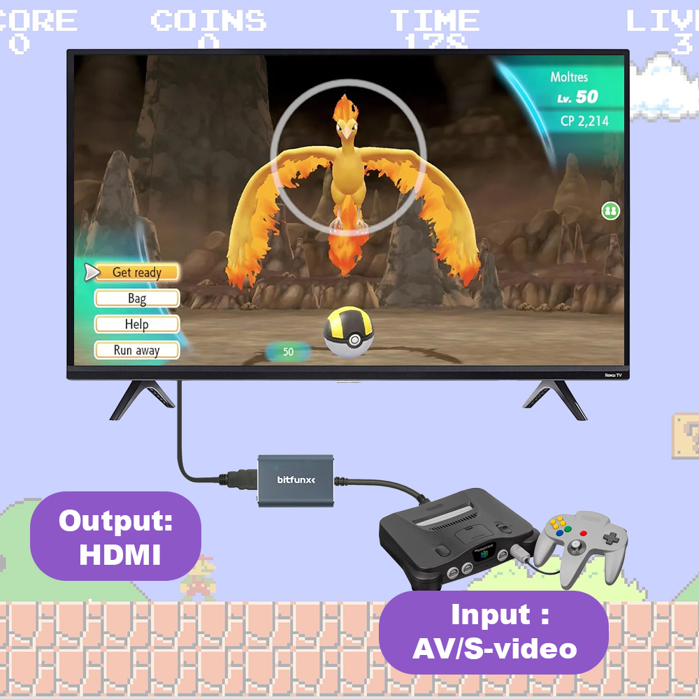 Bitfunx 720P Svideo/AV-HDMI 어댑 - Gaming Console Mini 리뷰 및 가격