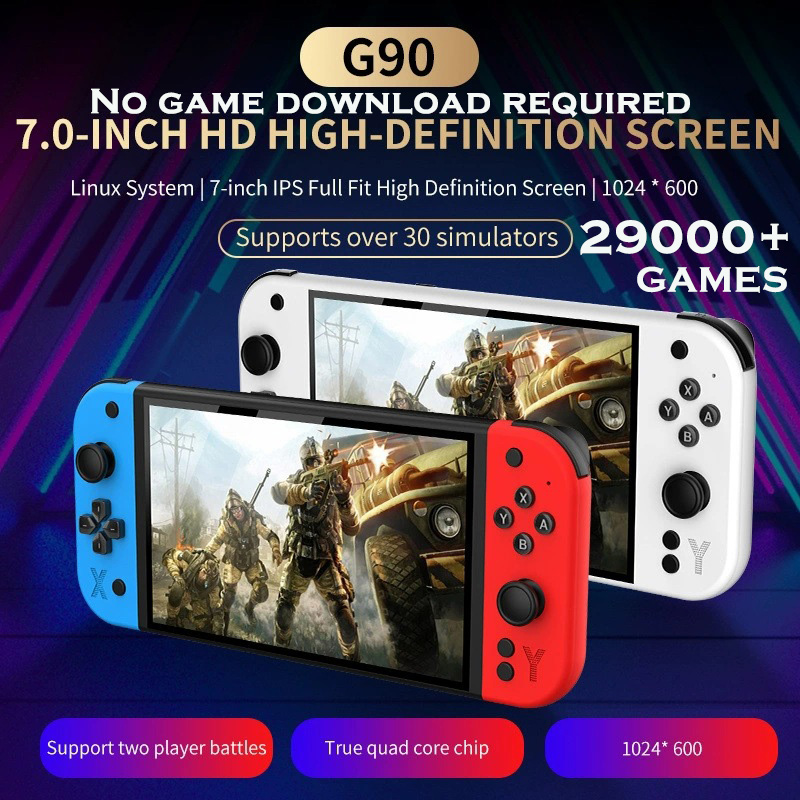 2인 대전 지원 G90 휴대용 게임 콘솔 7인치 HD  - Gaming Console Deals 리뷰 및 가격