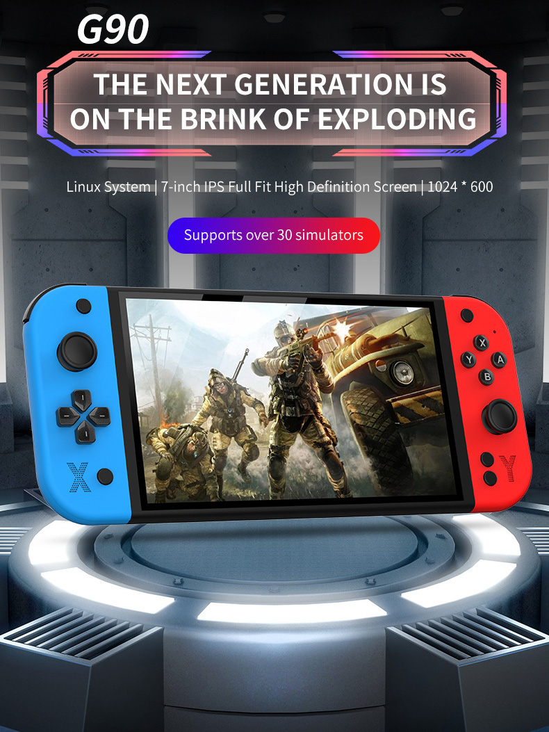 2인 대전 지원 G90 휴대용 게임 콘솔 7인치 HD  - Gaming Console Deals 리뷰 및 가격