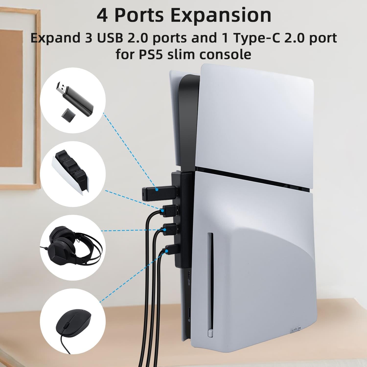 PS5 슬림 디스크용 USB 고속 확장 허브 충전기,  - Sony Console Ps5 Slim 리뷰 및 가격